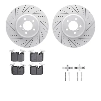 R1 Concepts WBUH1-31086 Brake Rotors - Carbon Coated - D/S W/ Optimum Oe Pads & Hdw